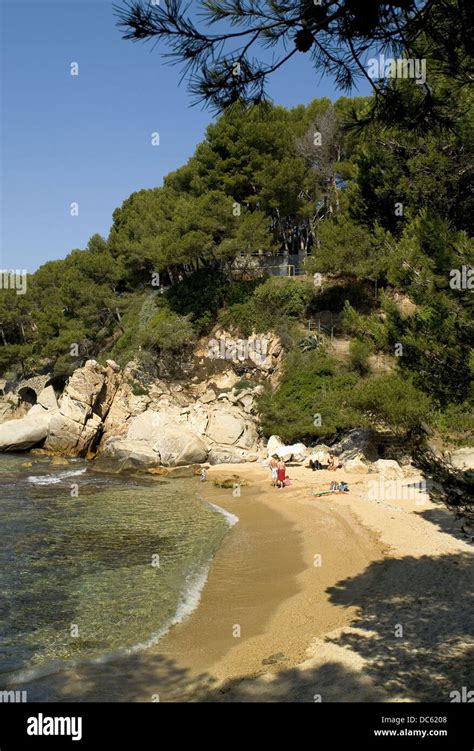 Beach Costa Brava Girona Province Catalonia Spain Stock Photo Alamy