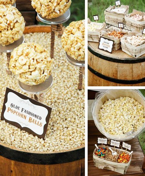Olde Fashioned Rustic Popcorn Bar Hostess With The Mostess