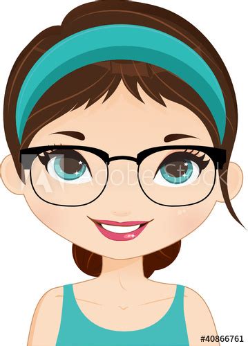 Girl Avatar Glasses Acheter Ce Vecteur Libre De Droit Et