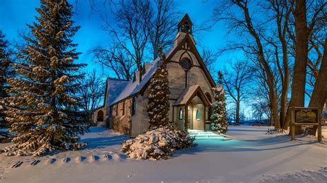 Country Church In Winter Image Abyss