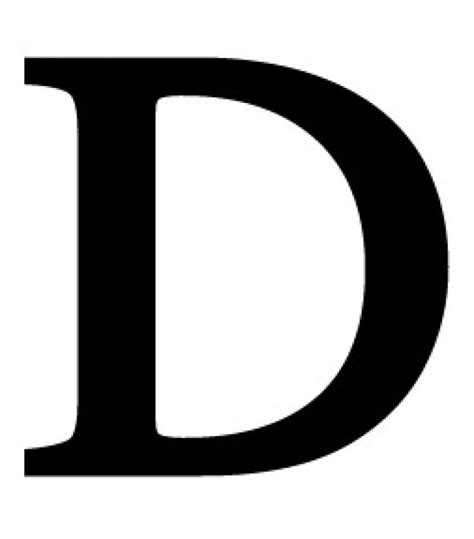 Letter D Large