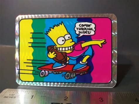 Vintage Stickers Bart Simpson Skateboard Prism Vending Machine Sticker