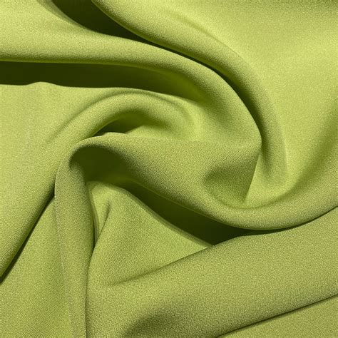Anise Green Satin Back Cady Crepe Fabric — Tissus En Ligne