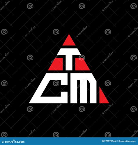 Tcm Triangle Letter Logo Design With Triangle Shape Tcm Triangle Logo