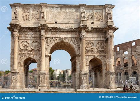 Rome Triumphal Arch Of Titus Arco Di Tito Editorial Photography