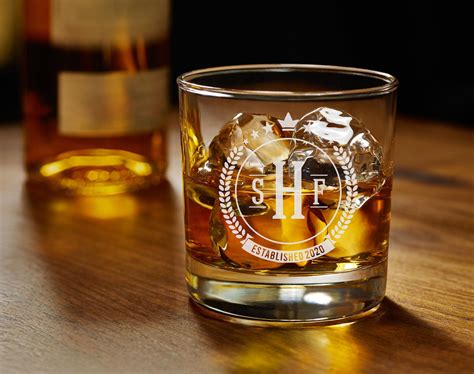 One Personalized Whiskey Glass Tumblers Glasses Groomsmen