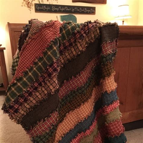 Rustic Handmade Rag Quilts For The Whole By Thelaughingblackbird