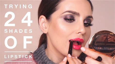 Trying 24 Shades Of Lipstick Ali Andreea Youtube