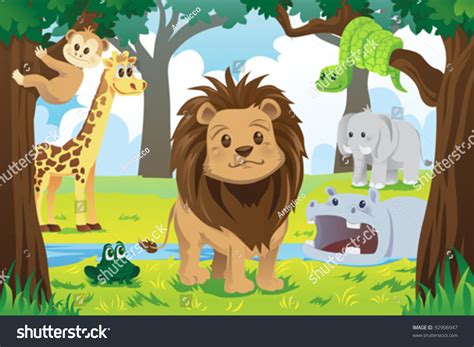 Check spelling or type a new query. Vector Illustration Wild Jungle Animals Animal Stock Vector 92906947 - Shutterstock