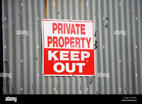 Private Property Keep Out Sign Stock Photo Alamy