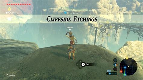 Zelda Botw Cliffside Etchings Shrine Quest YouTube