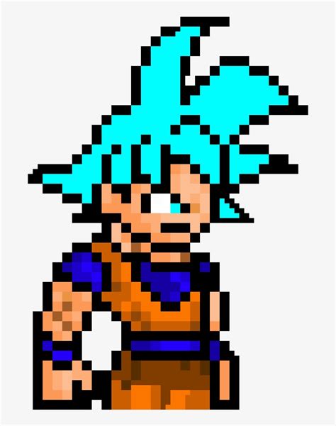 Download Super Saiyan God Blue Goku Ultra Instinct Mastered Pixel Art