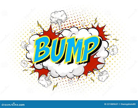 Word Bump On Comic Cloud Explosion Background Stock Vector