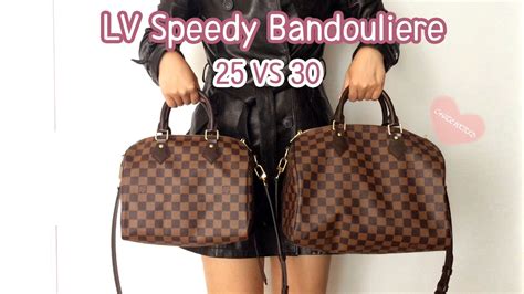 But what about other ones? Louis Vuitton Speedy B 25 VS 30 Comparison, Speedy Bandouliere 25, Bandouliere 30,Mod Shots ...
