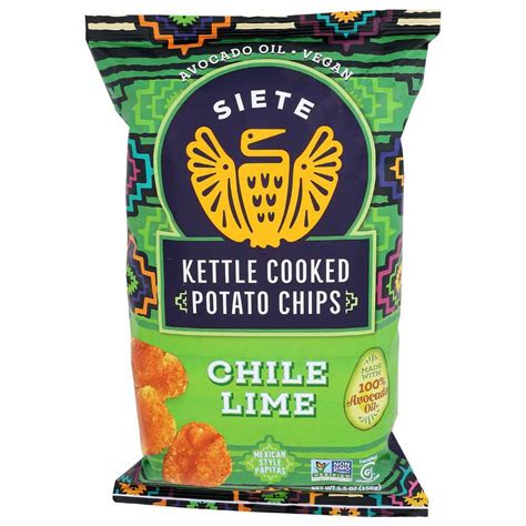 Siete Kettle Cooked Potato Chips Dairy Free Chile Lime 55 Oz