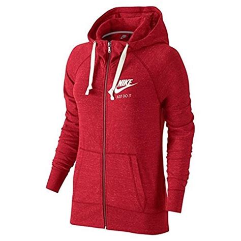 Buy Nike Womens Gym Vintage Fullzip Hoodie Red 726057 696 Size Xs At