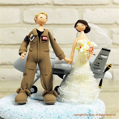 Fighter Pilot Custom Wedding Cake Topper Decoration T Keepsake
