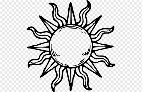 Drawing Art Hipster Sun S White Monochrome Symmetry Png Pngwing
