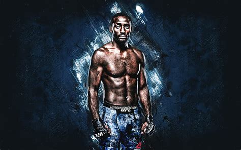 Anthony Ivy Mma Portrait American Fighter Blue Stone Background