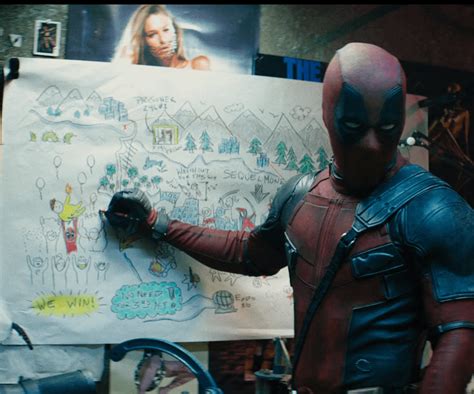 Deadpools Hand Drawn Map Outlining The X Force Attack On The Convoy Is