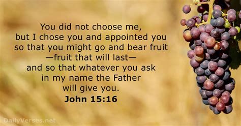 September 28 2016 Bible Verse Of The Day John 1516