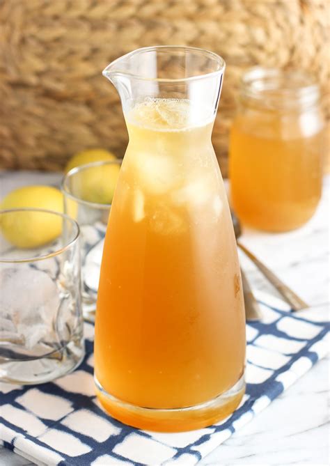 Lemon Ginger Iced Green Tea With Honey Iced Green Tea Ginger Green Tea Recipe Drinks