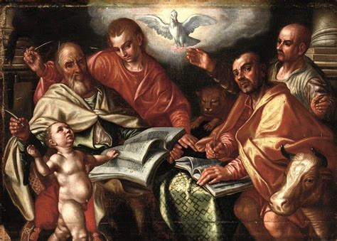 The Four Evangelists Writing The Gospels Painting Pieter Aertsen Oil