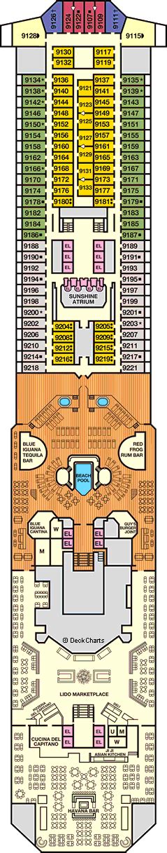 Carnival Sunshine Deck Plans Ship Layout And Staterooms Cruise Critic