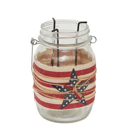Americana Mason Jar Tealight Candle Holder Americana Decor Home Decor