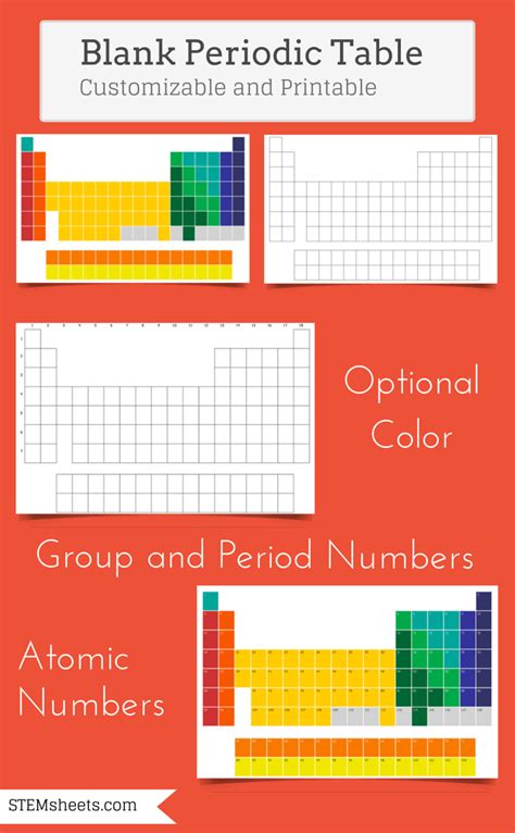 The position of the elements is related to their electronic structure. Blank Periodic Table of Elements - Customize and Print