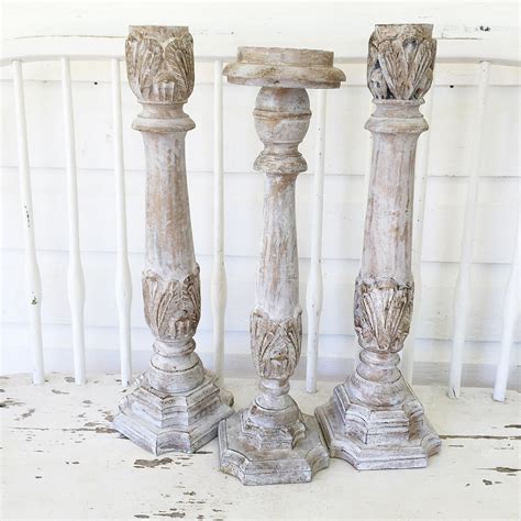 Tall Pillar Candle Holders French Provincial Table Centerpiece