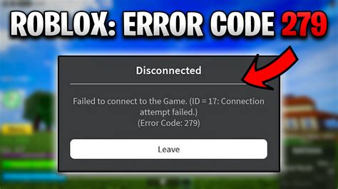 How To Fix Error Code 279 Id17 Connection Attempt Failed Failed To