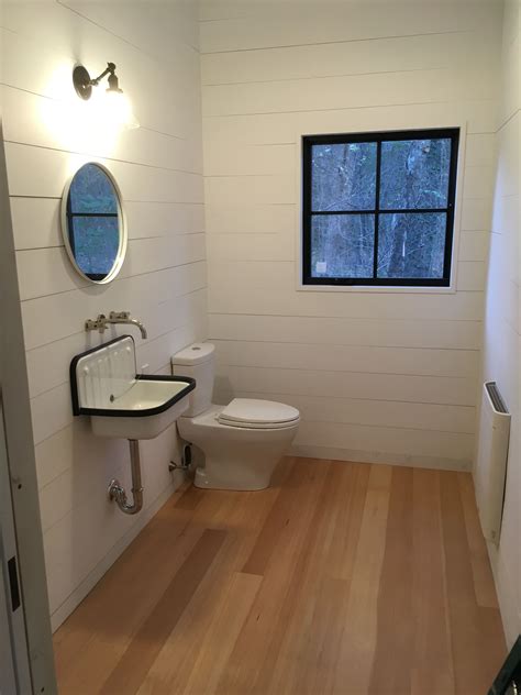 Contemporary Cabin In Northampton Ma White Plank Walls With Trimless