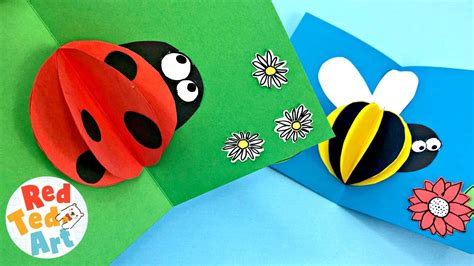 Well you're in luck, because here they come. 3d Ladybug Pop Up Card - How to make easy pop up cards for kids - Paper Crafts - YouTube