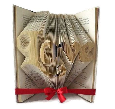 Love Book Folding Pattern Diy Valentines T Word Art Book Page