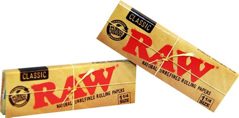 RAW Classic 1 1/4 Natural Unrefined Rolling Papers ...