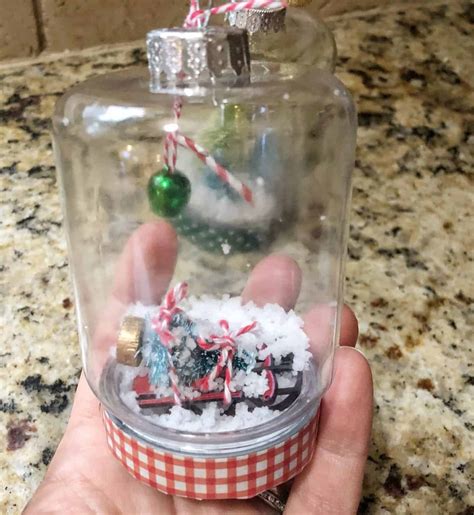 Diy Mini Snow Globe Ornaments No Glycerin Required Organize By Dreams