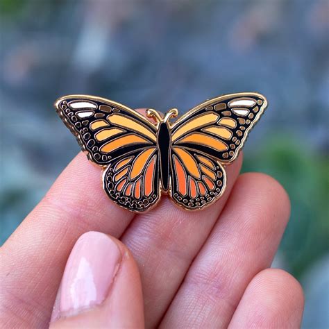 Butterfly Enamel Pin Set Botanical Bright Add A Little Beauty To