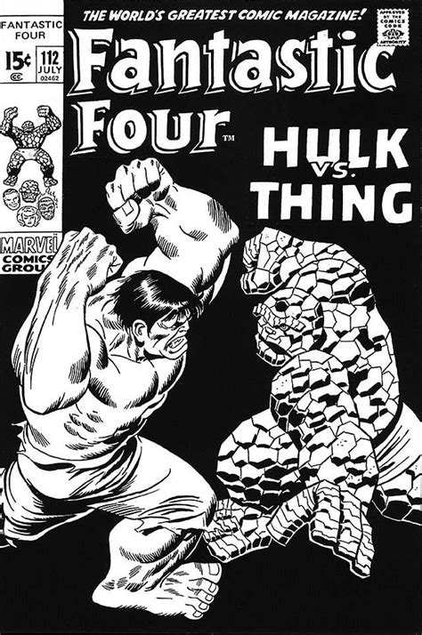 Fantastic Four 112 Hulk Vs Thing Cover Recreation By John Buscema