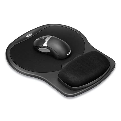 Easy Glide Gel Mouse Pad With Wrist Rest 10 X 12 Black Ase Direct