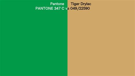 Pantone 347 C Vs Tiger Drylac 049 22590 Side By Side Comparison