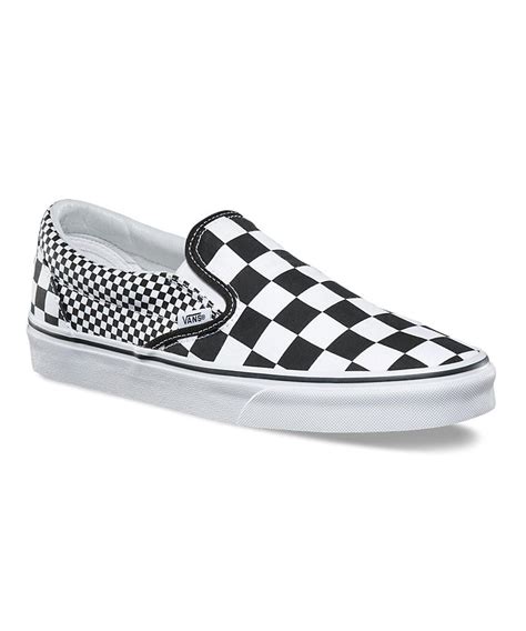Vans Canvas Classic Slip On In Mixed Checkerboard In White For Men Lyst