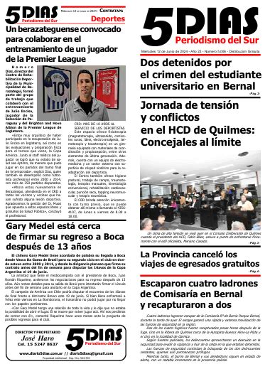 Lee el Diario 5 Días de este miércoles 12 de junio 2024