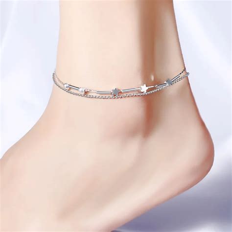 Trendy Jewelry Women S Ankle Chain Bracelet Solid 925 Sterling Silver