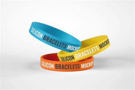 event wristband mockup  psd yellow images