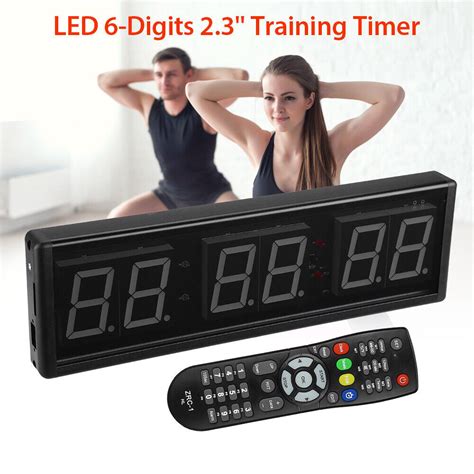 23 Inch 6 Digits Led Programmable Interval Timer Fgb Tabata Function