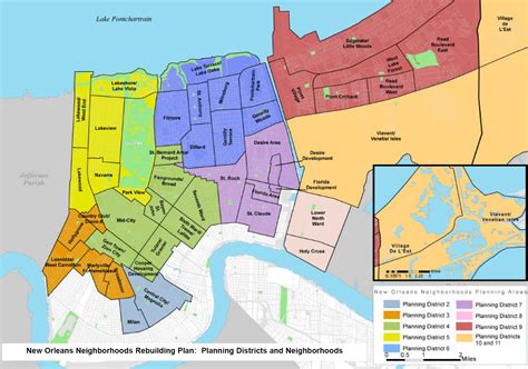 Map Of New Orleans Districts Map Of Zip Codes