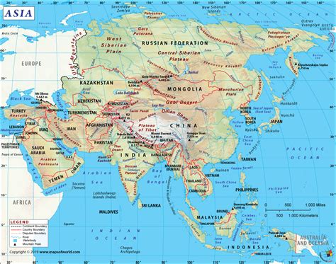 Map Of Asia Click On Any Country For Its Map And Information Asia