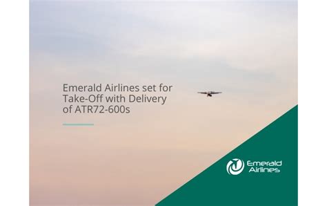 Emerald Airlines Emerald Airlines Set For Take Off With Delivery Of
