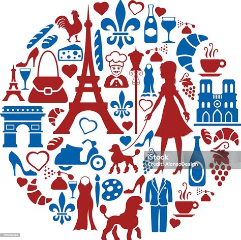 French Collage Stock Illustration Download Image Now France Icon